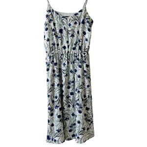 Zara Women’s Blue Floral Midi Dress Size M